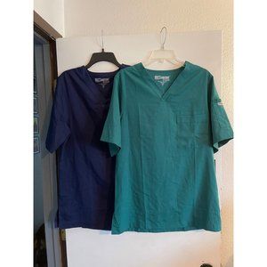Greys Anatomy Scrub Tops Set of 2 Mens Sz S NWT